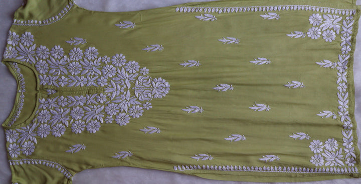 Mariyam Sage Green Long Rayon kurta
