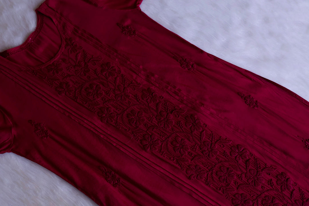 Mayra Plum Pure Muslin Kurta