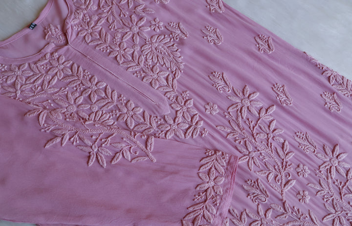 Waliya Dusty Purple Viscose Georgette Kurta