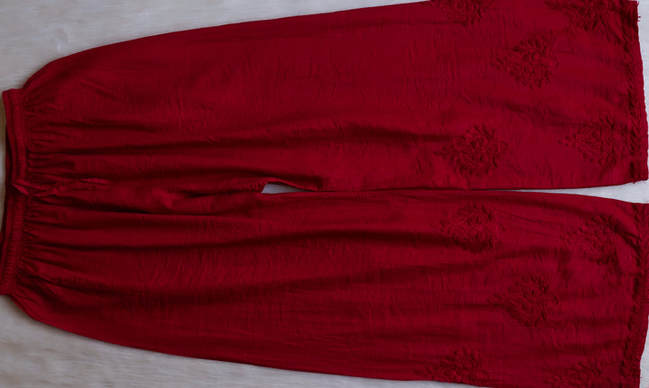 Alfiya Maroon Pure Chanderi set