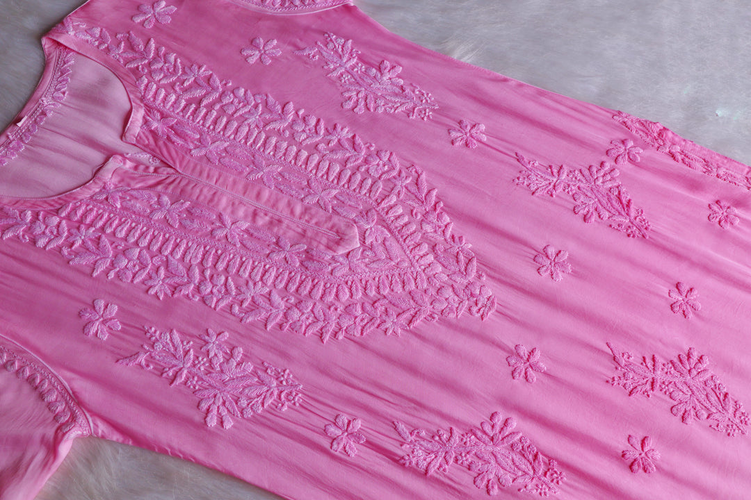 Mahnoor Baby Pink Modal Silk Kurta Set