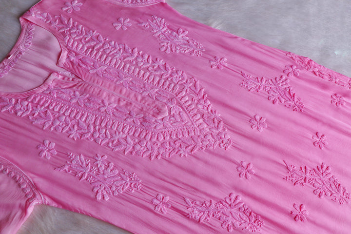 Mahnoor Baby Pink Modal Silk Kurta Set