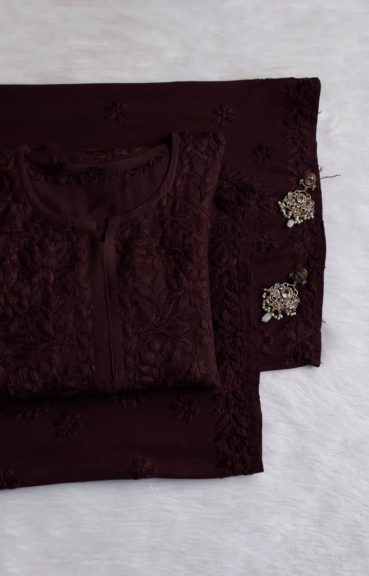 Zobia Chocolate Brown 2 piece Rayon set