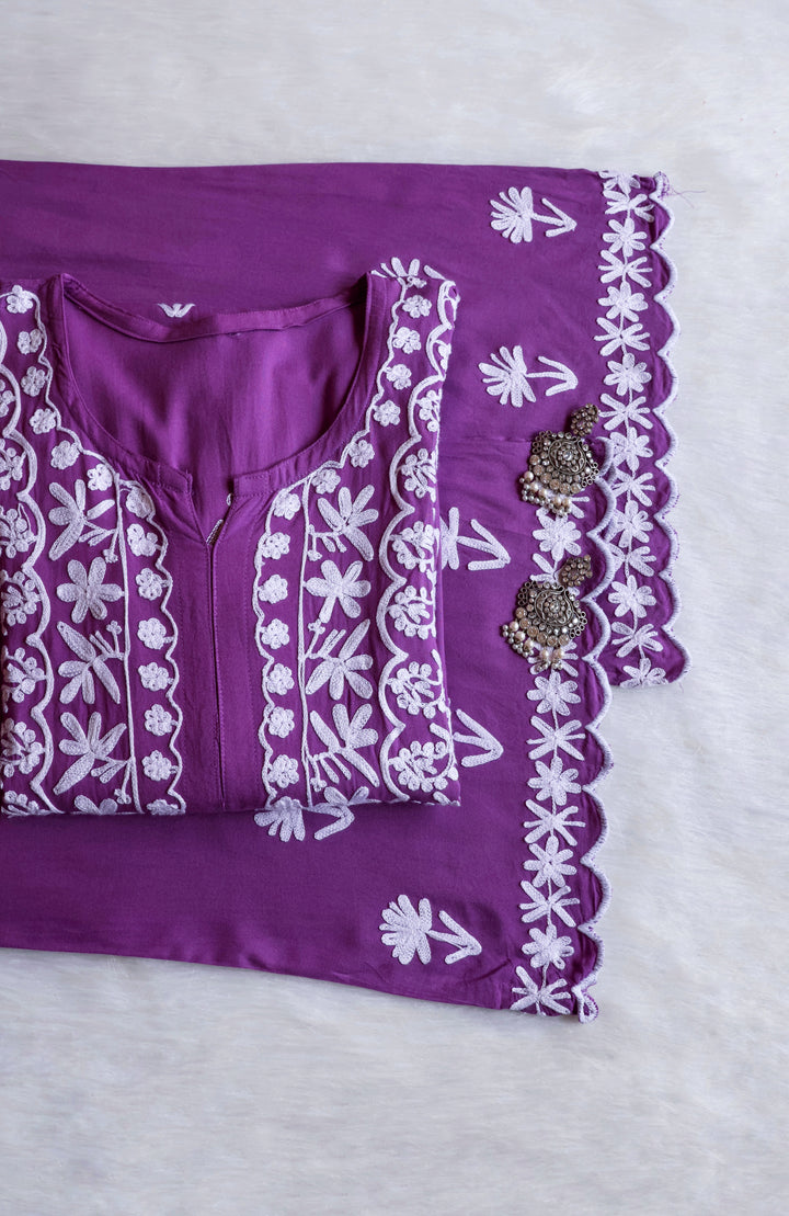 Mira Dusty Purple Rayon Kurta Pant set