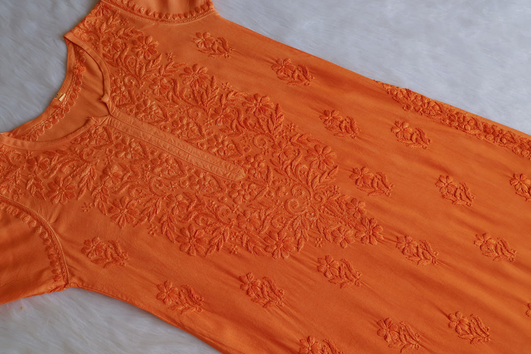 Farhaa Peach 2 piece Rayon set