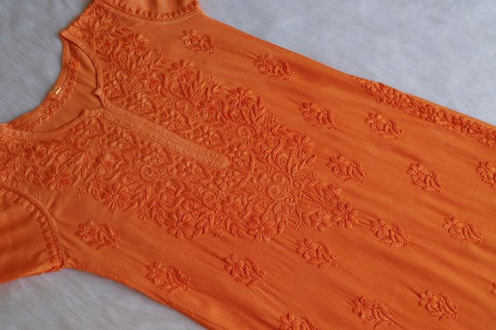 Farhaa Peach 2 piece Rayon set