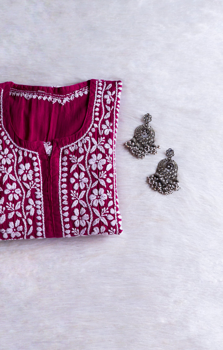 Waliya Mulberry Purple Cotton Kurta