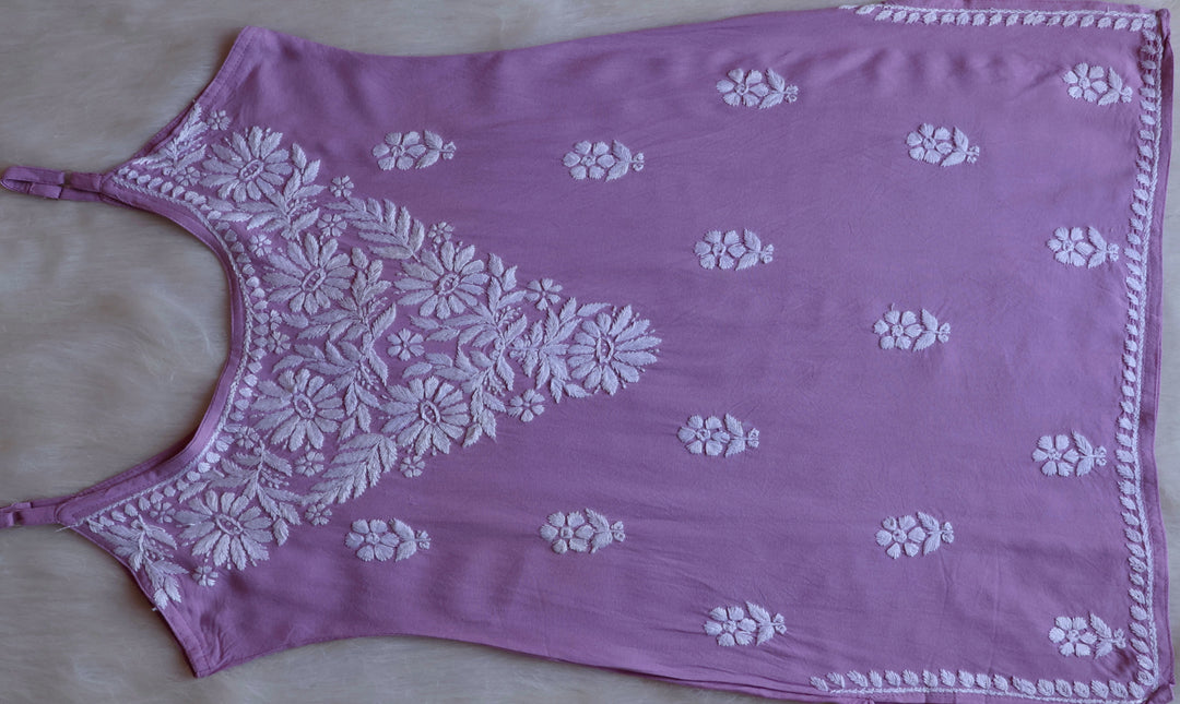 Farhaa Lavender Short Sleeveless Kurta
