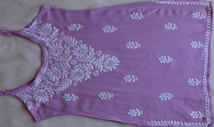 Farhaa Lavender Short Sleeveless Kurta