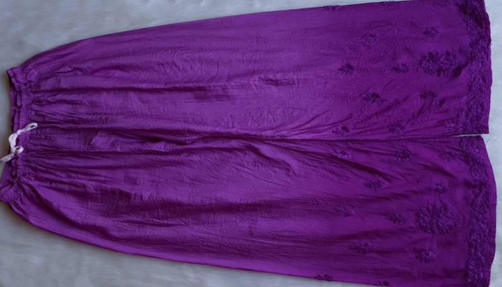 Jannat Deep Purple Pure Chanderi set - Noor Chikankari