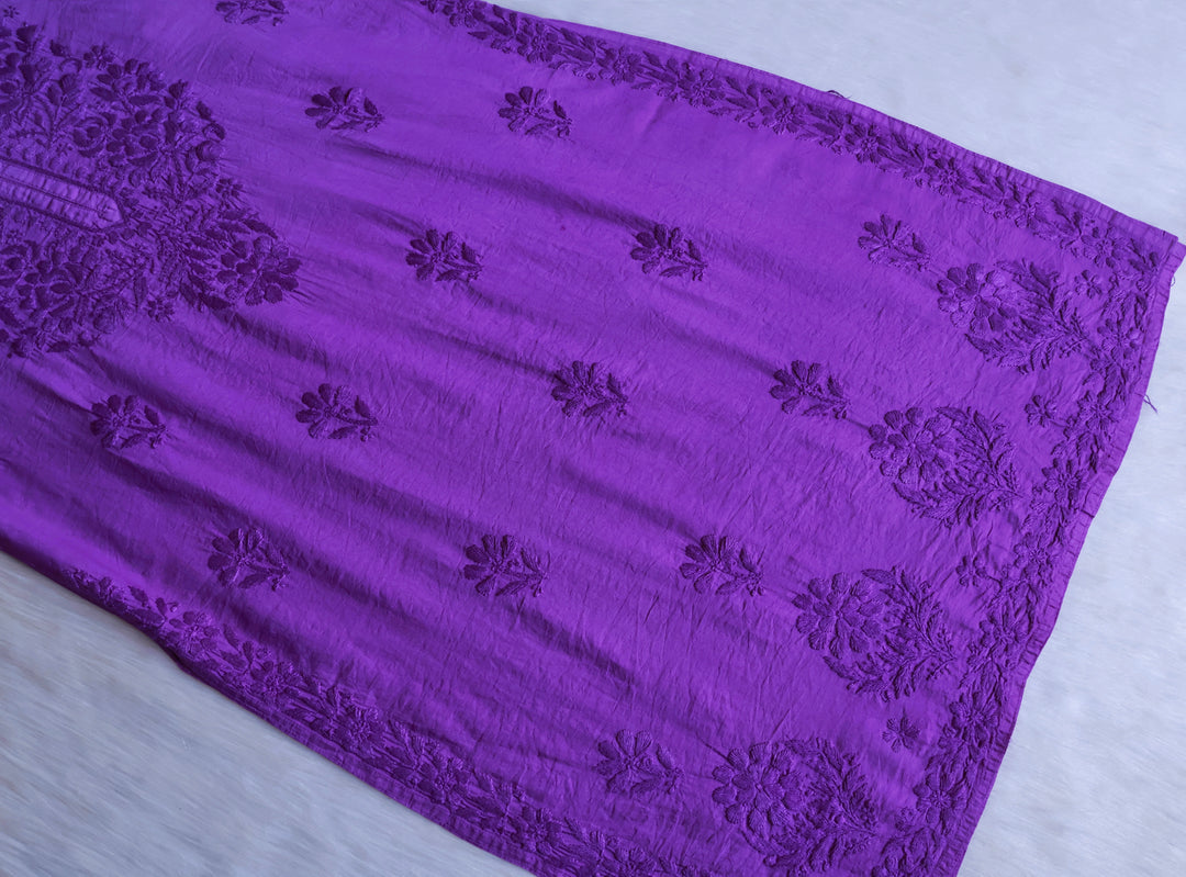 Meerab Lavender Pure Chanderi set