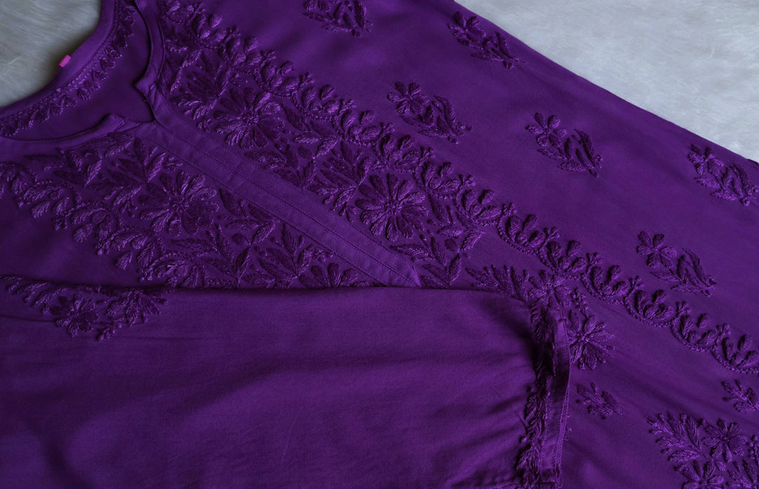 Amirah Deep Purple 2 piece Rayon set