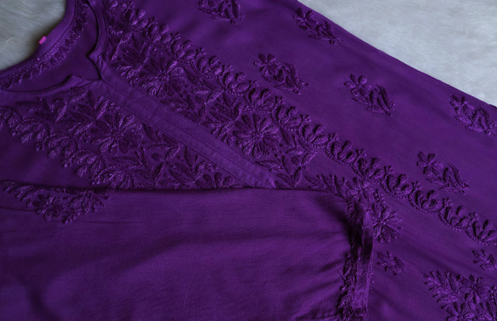 Amirah Deep Purple 2 piece Rayon set