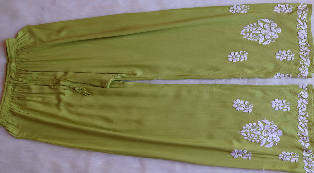 Benafsha Lime Green Rayon Kurta Pant set