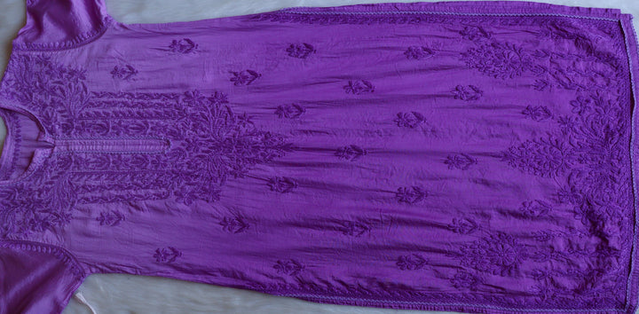 Ruhaab Deep Purple Pure Chanderi set