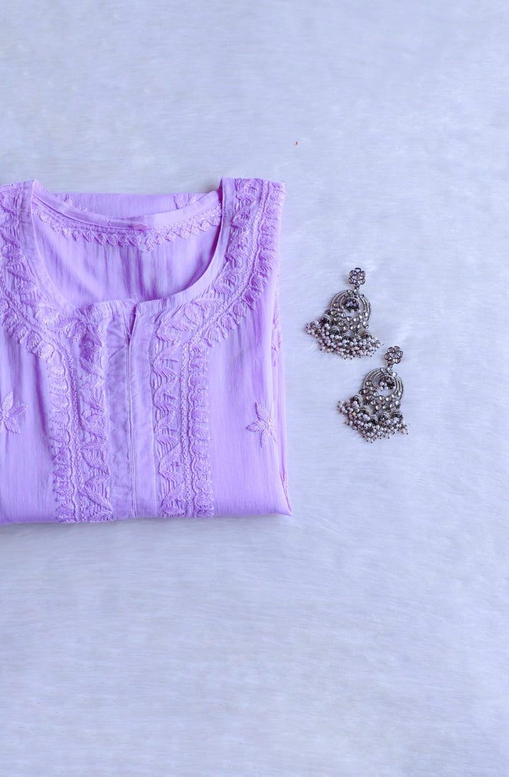 Heer Lavender Pure Cotton Kurta