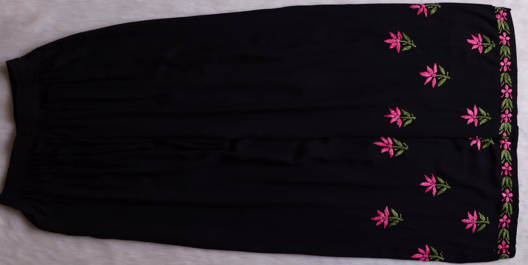 Gulaab Black, Pink & Green Rayon Kurta Set