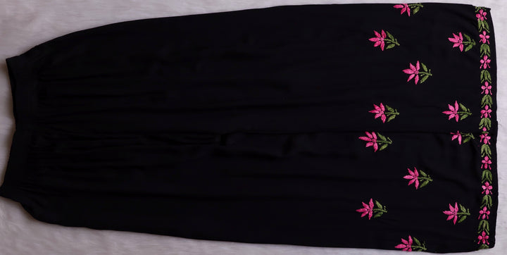 Gulaab Black, Pink & Green Rayon Kurta Set
