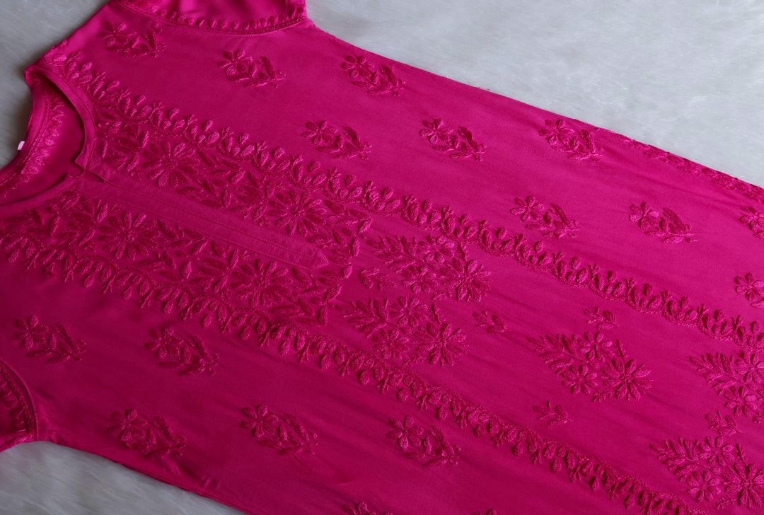 Amirah Fuschia Pink 2 piece Rayon set