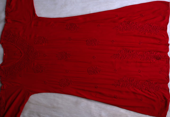 Gul Red Premium Modal Flared Anarkali