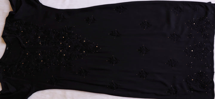 Naira Black Rayon Mukaish 3 Piece Set
