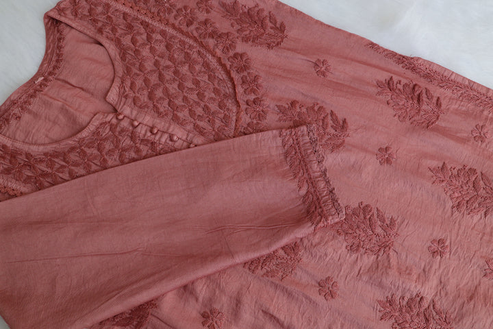 Jannat Dusty Purple Short Chanderi Kurta