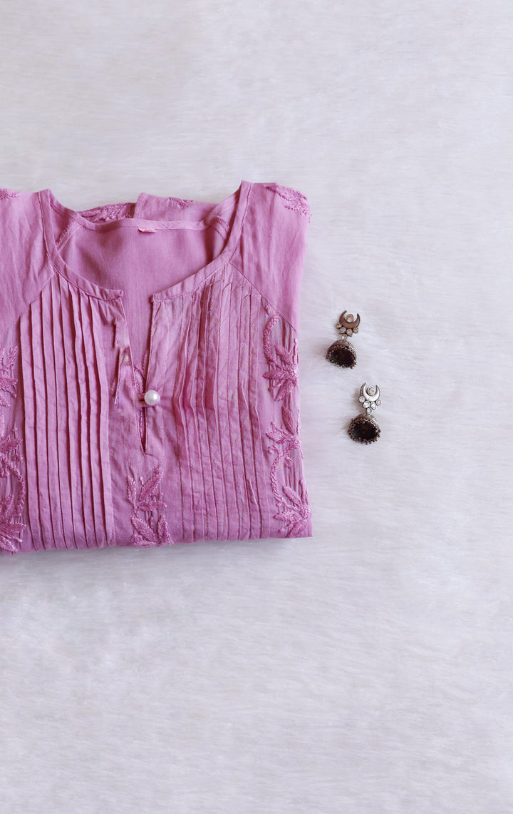 Noor Dusty Purple Pure Cotton Midi Dress