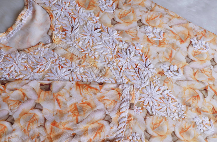 Sarah Yellow Long Rayon kurta