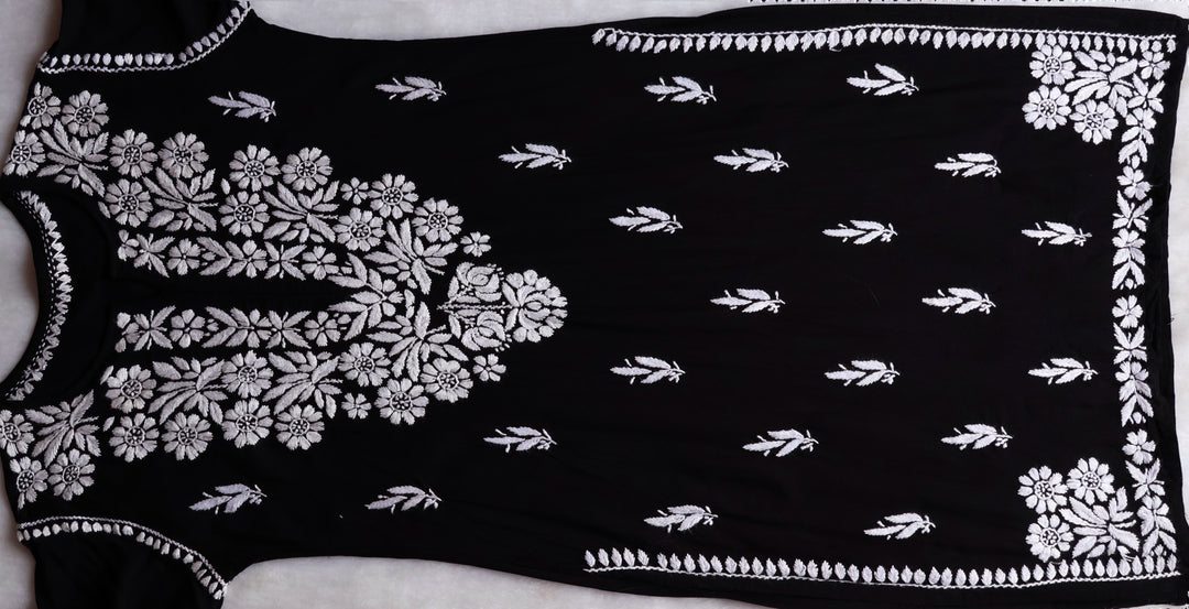Mariyam Black Long Rayon kurta