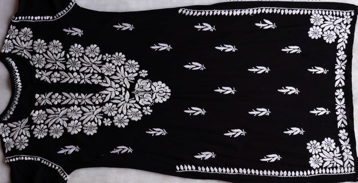 Mariyam Black Long Rayon kurta