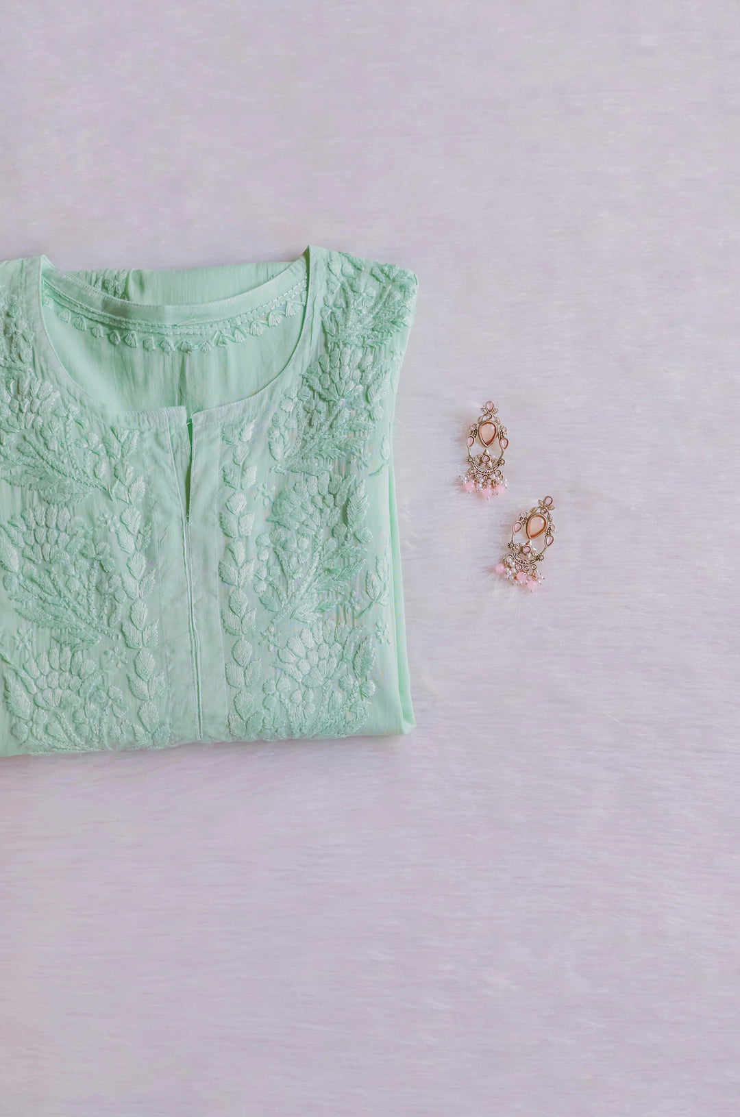 Mariam Mint Green Pure Cotton Kurta