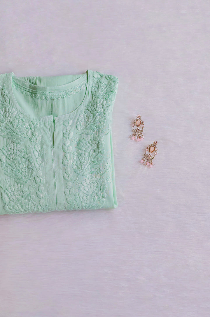 Mariam Mint Green Pure Cotton Kurta