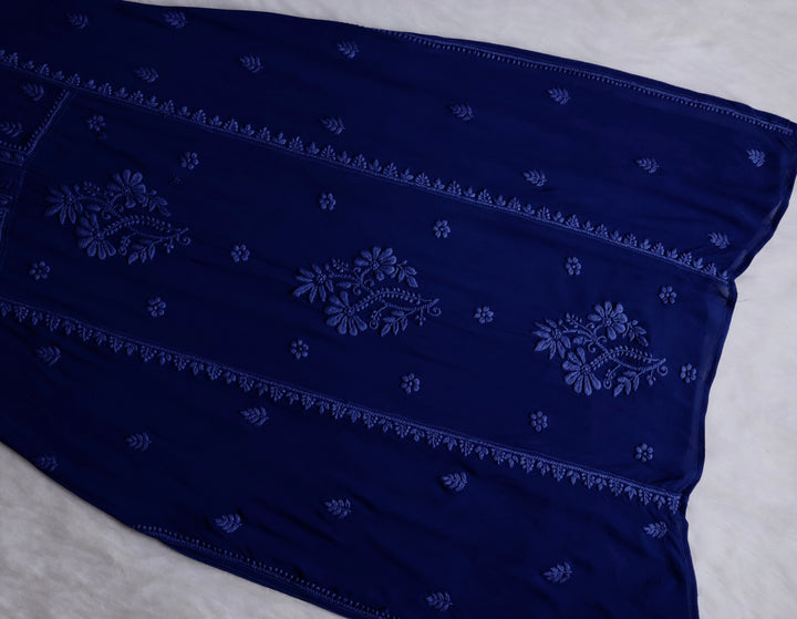Duaa Royal Blue Viscose Georgette Kurta