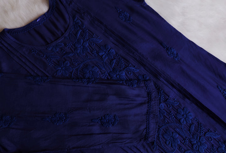 Mayra Royal Blue Pure Muslin Kurta