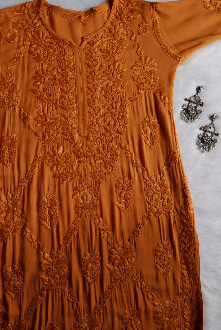 Alanah Mustard Long Modal Kurta