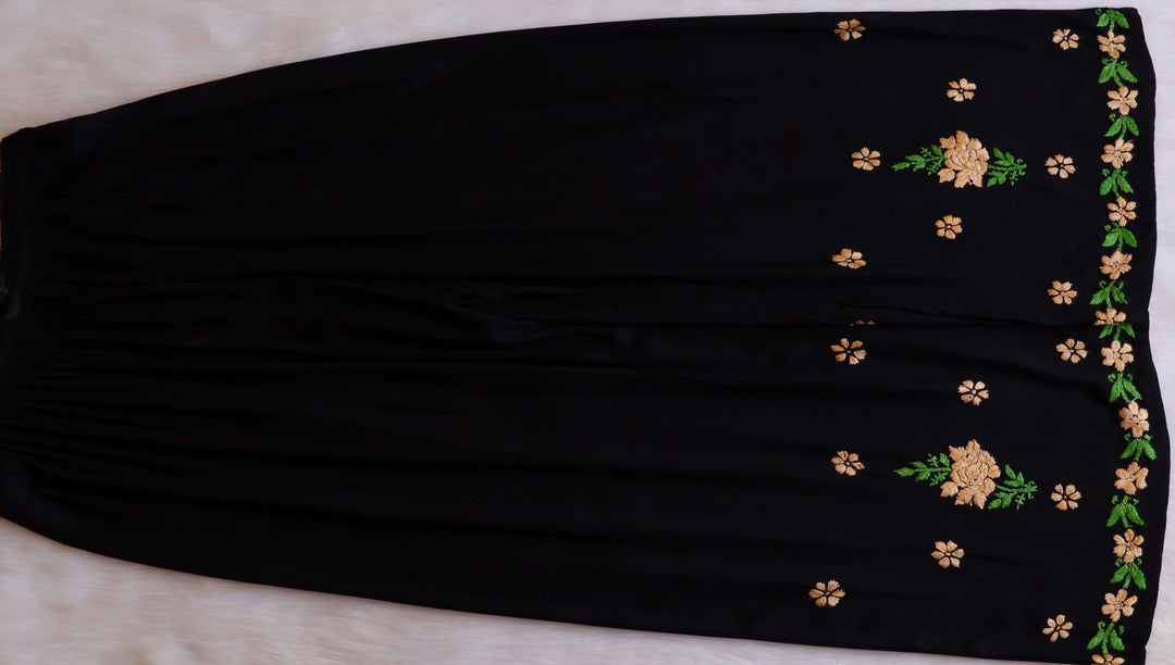 Gulaab Black & Beige Rayon Kurta Set