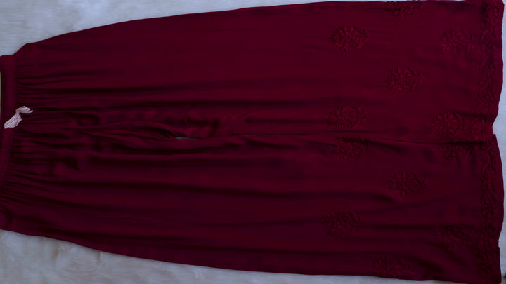 Sanam Burgundy Modal Kurta Pant set
