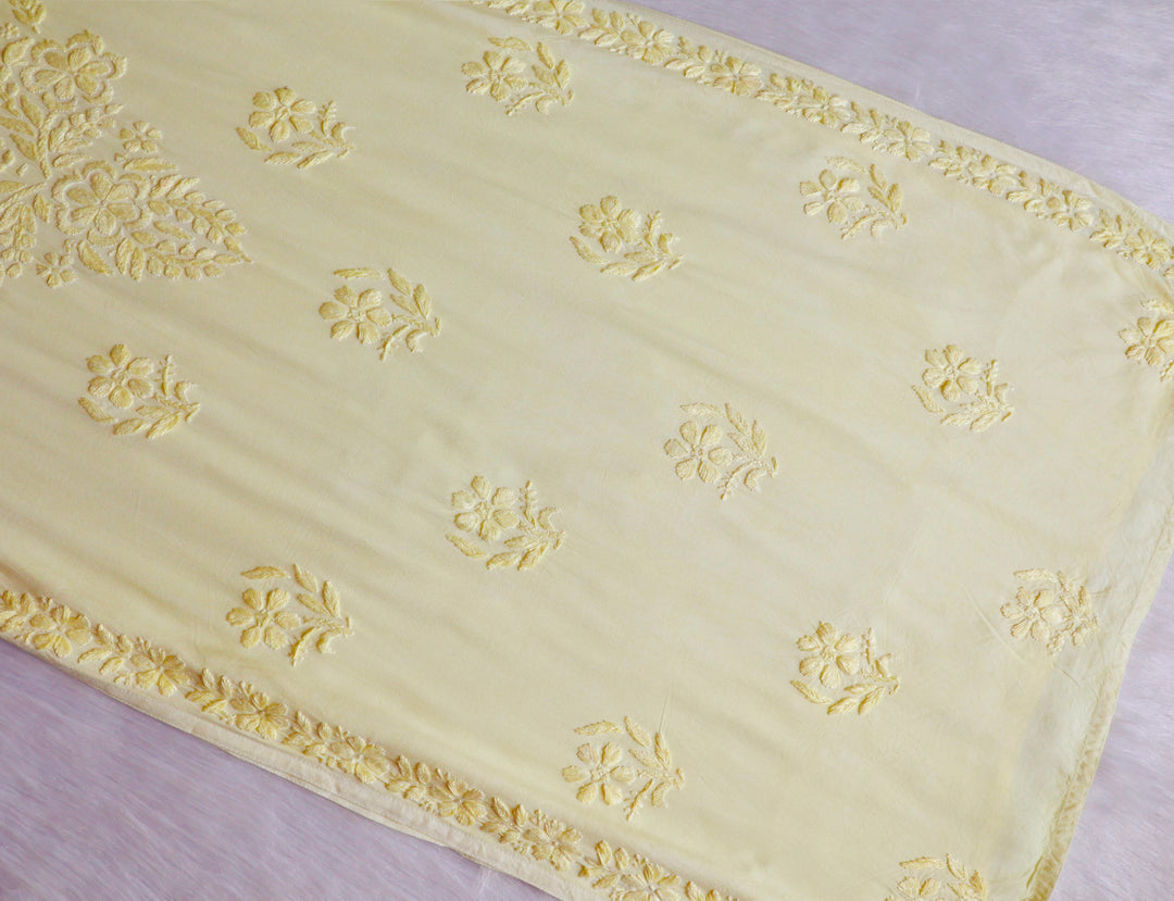 Sanam Butter Yellow Ombre Long Rayon Kurta