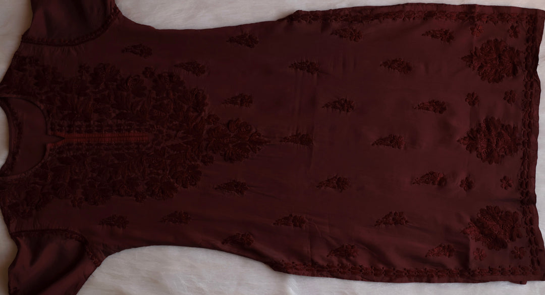 Alanah Chocolate Brown Chanderi Kurta