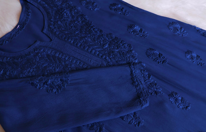 Azel Royal Blue 2 piece Rayon set