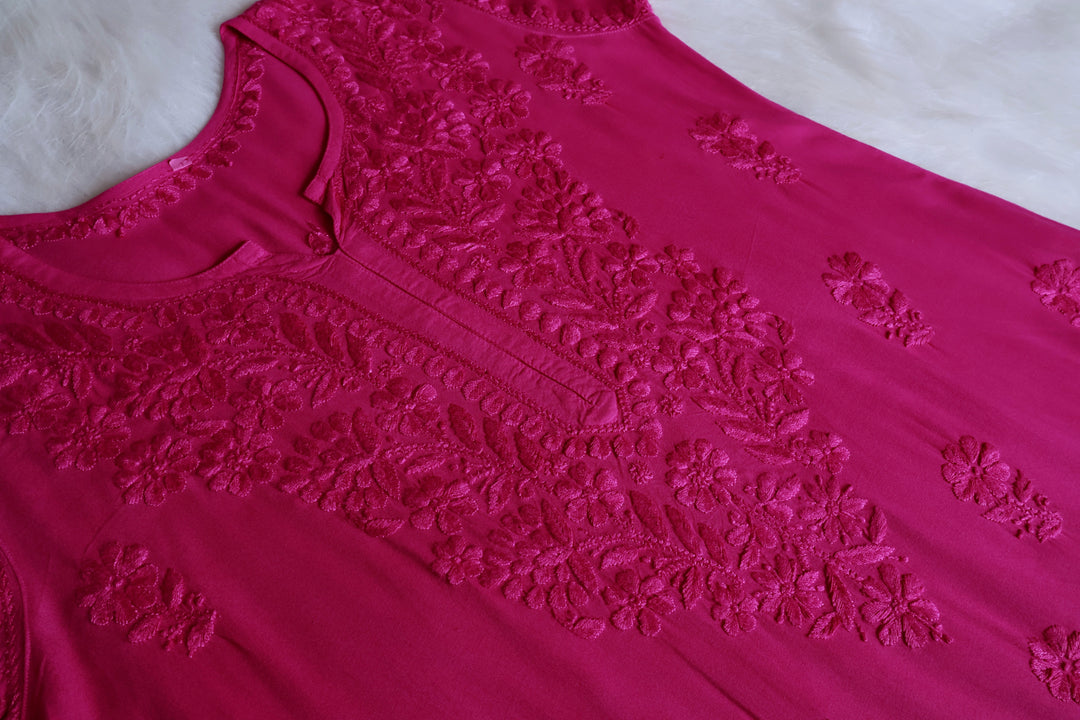 Azel Deep Pink 2 piece Rayon set