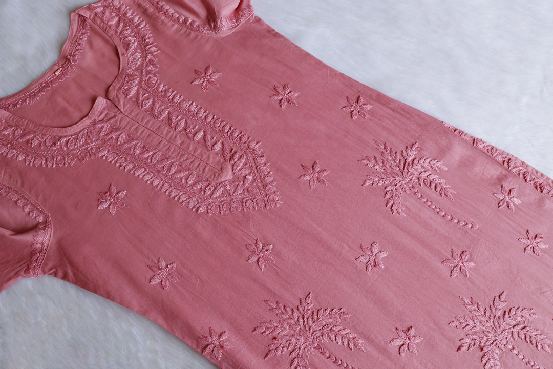 Heer Rose Brown Pure Cotton Kurta