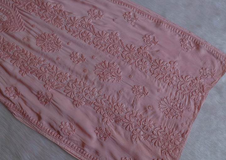 Haya Rose Beige Pure Crepe Kurta