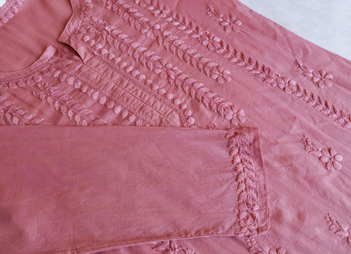 Noor Rose Brown Pure Cotton Kurta
