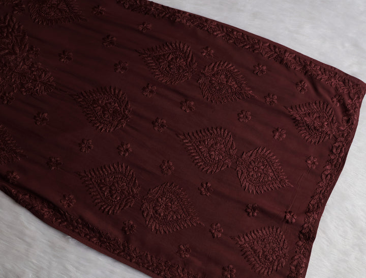 Zobia Rose Brown 2 piece Rayon set