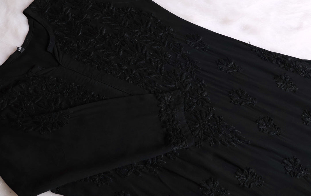 Nazakat Black 2 piece Rayon set