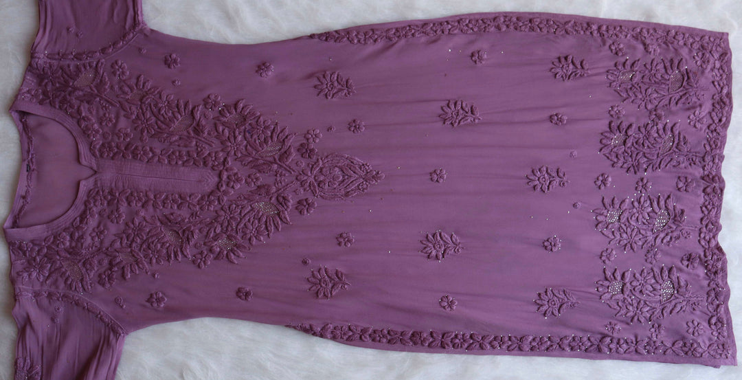 Mariya Dusty Purple Viscose Georgette Kurta