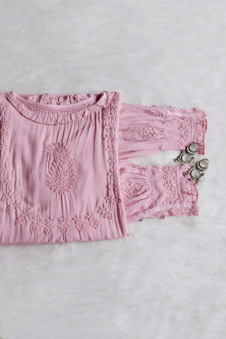 Zamda Afghani Rose Beige Pure Modal Set
