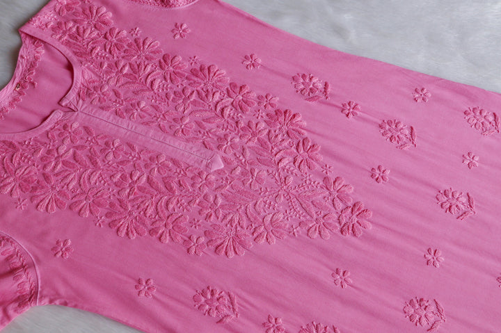 Alishba Baby Pink Scalloped Rayon set