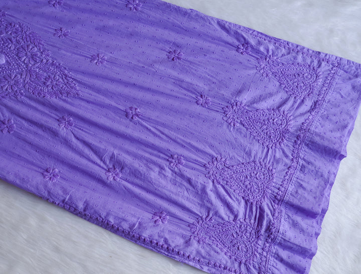 Nazakat Lavender 3 Piece Cotton Kurta set